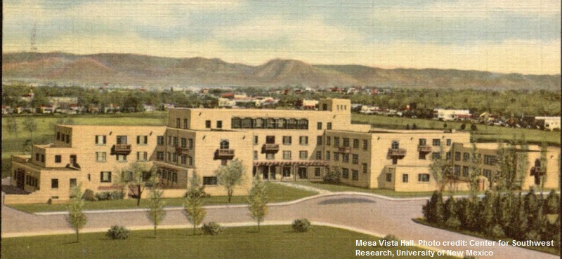 Mesa Vista Hall. Photo credit: Center for Southwest Research, University of New Mexico